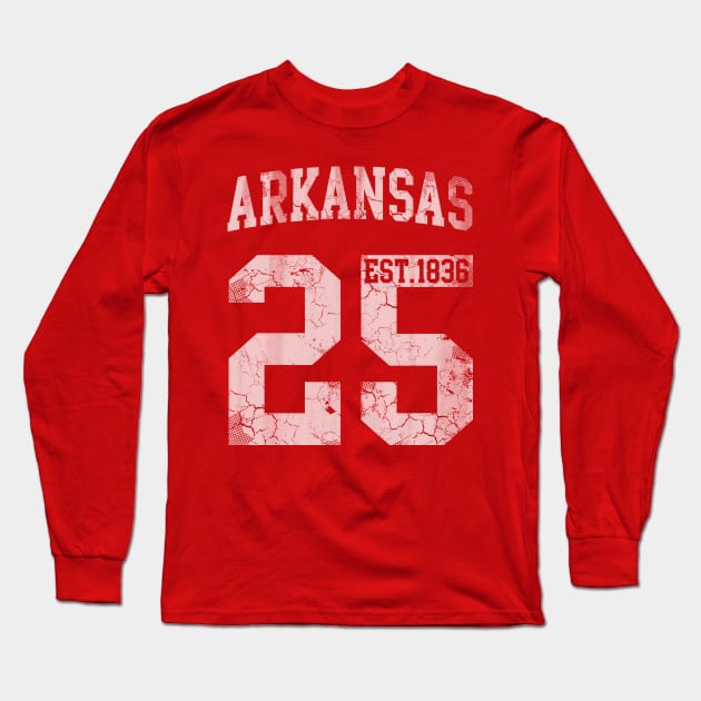 Vintage Arkansas 25th State Long Sleeve T-Shirt by E